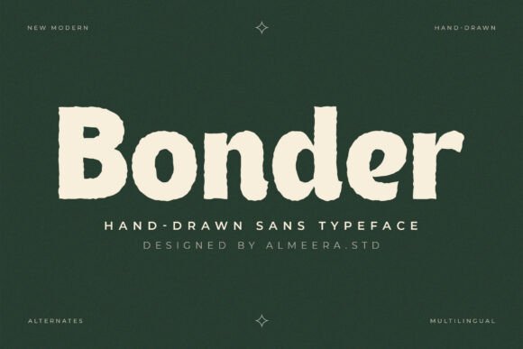 Bonder Font: A Chunky Sans Serif for Handmade Brands