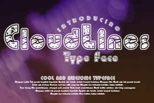 CloudLines: A Whimsical Decorative Font for Makers