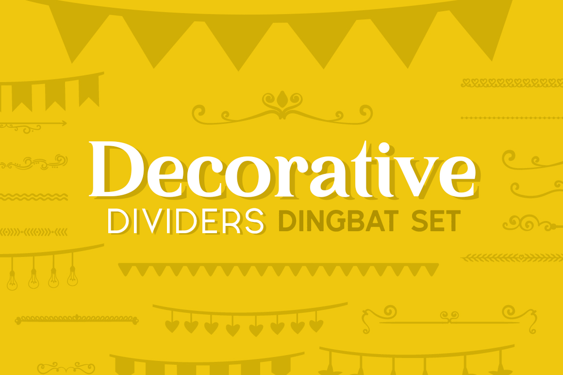 Elevate Web Layouts with the Decorative Dividers Dingbat Set Font