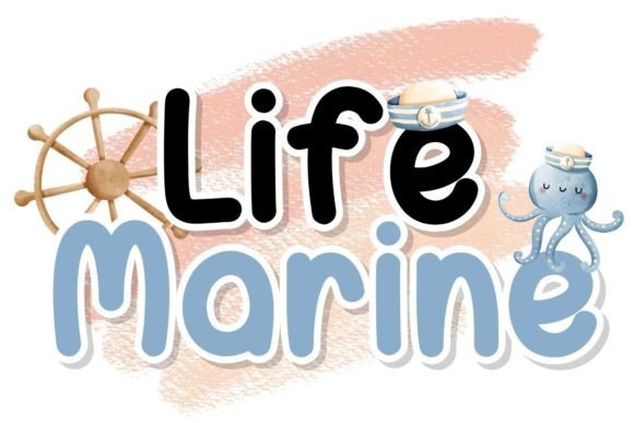Life Marine: A Whimsical Display Font for Editorial Design